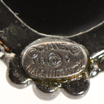Chanel Ruthenium Enamel CC Earrings Black 4 of 4