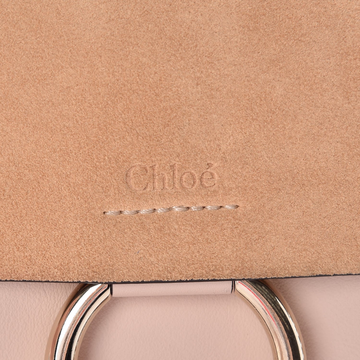 Chloe Suede Calfskin Mini Faye Bracelet Bag Cement Pink 6 of 11