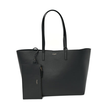 Saint Laurent Calfskin Large Shopping Tote Storm 2 of 12