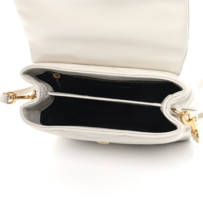 Saint Laurent Calfskin Y Quilted Monogram Toy Loulou Crossbody Bag Ivory 5 of 9