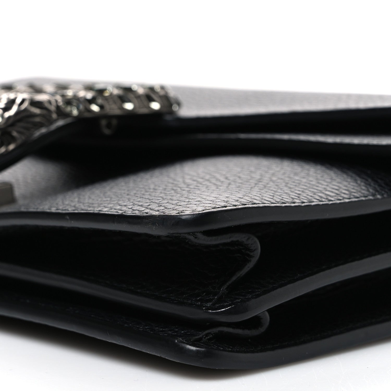 Gucci Pebbled Calfskin Small Dionysus Shoulder Bag Black 10 of 11