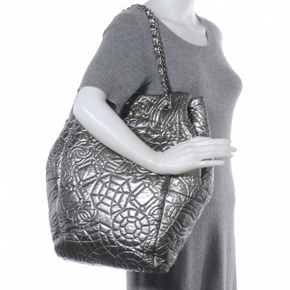 Chanel Vinyl Graphic Edge Tote Silver 2 of 8