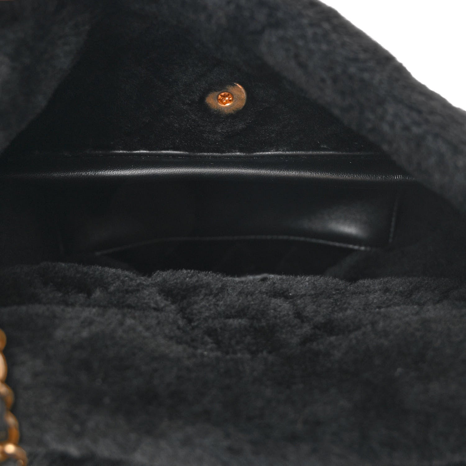 Chanel Lambskin Shearling Quilted CC Backpack Black 5 of 9