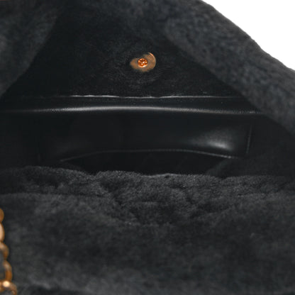 Chanel Lambskin Shearling Quilted CC Backpack Black 5 of 9