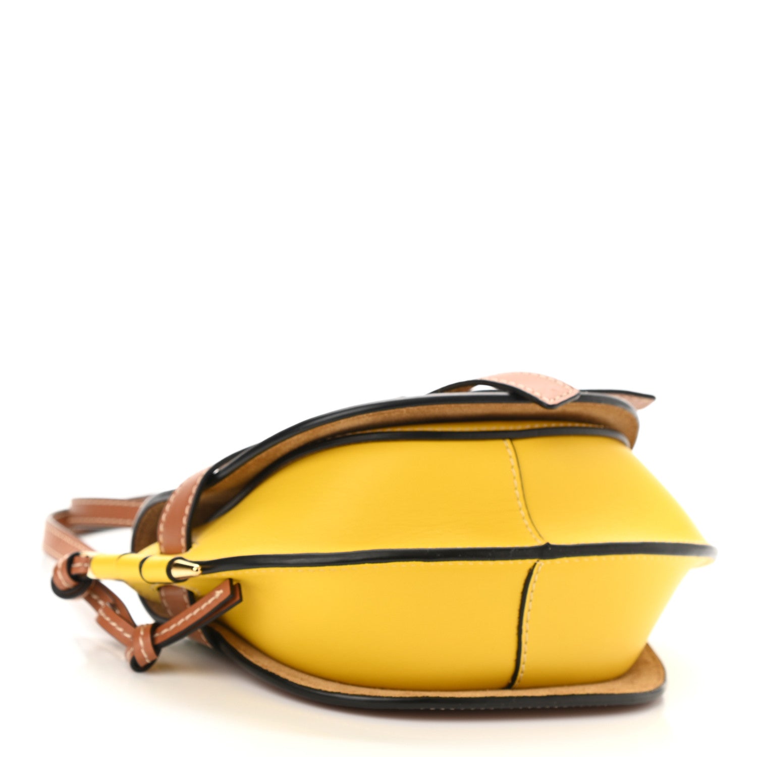 Loewe Calfskin Embroidered Floral Mini Gate Crossbody Bag Yellow 4 of 8