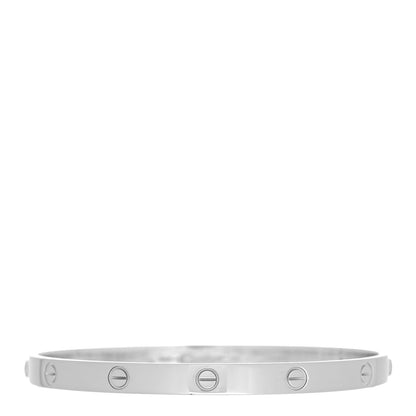 Cartier 18K White Gold LOVE Bracelet 21 1 of 6