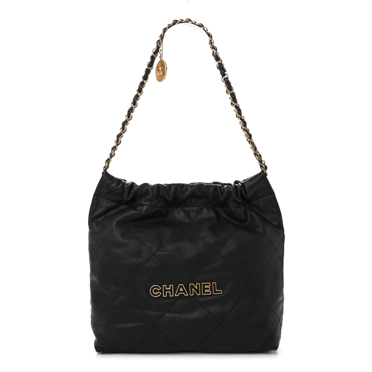 Chanel Shiny Caviar Quilted Small Chanel 22 Black 1 of 11