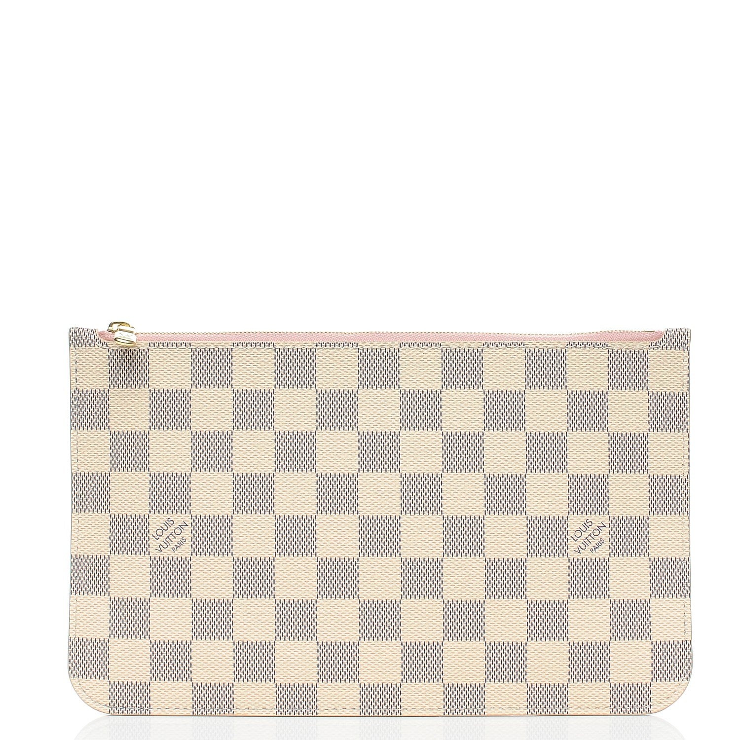 Louis Vuitton Damier Azur Neverfull MM GM Pochette Rose Ballerine 1 of 9