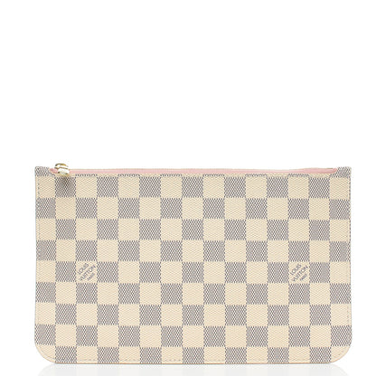 Louis Vuitton Damier Azur Neverfull MM GM Pochette Rose Ballerine 1 of 9