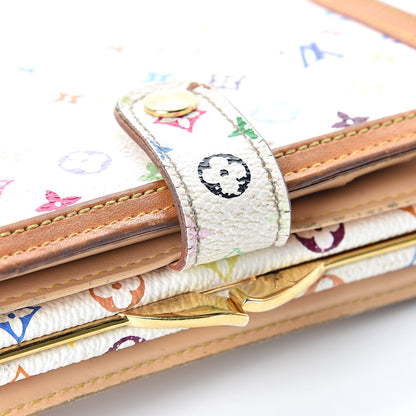 Louis Vuitton Monogram Multicolor French Purse Wallet White 20 of 21