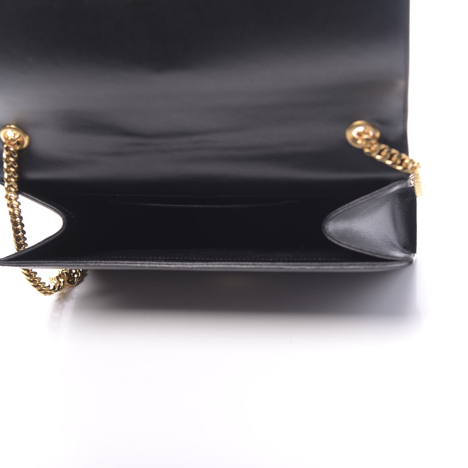 Saint Laurent Grain De Poudre Medium Classic Monogram Kate Satchel Black 5 of 9