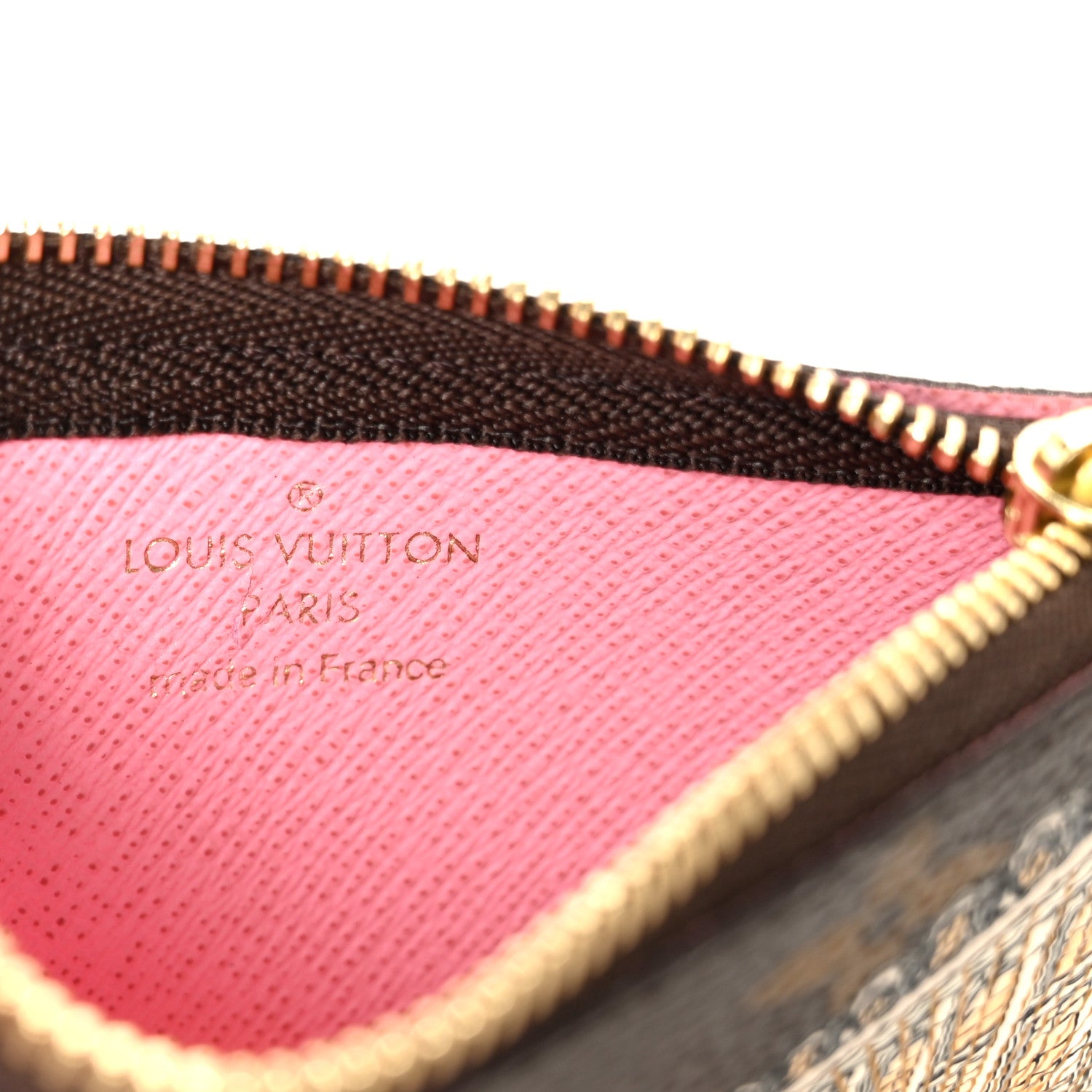 Louis Vuitton Monogram 2022 Christmas Animation Paris Key Pouch Pink 6 of 8