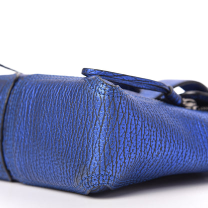 3.1 Phillip Lim Metallic Textured Calfskin Mini Pashli Satchel Electric Blue 7 of 9