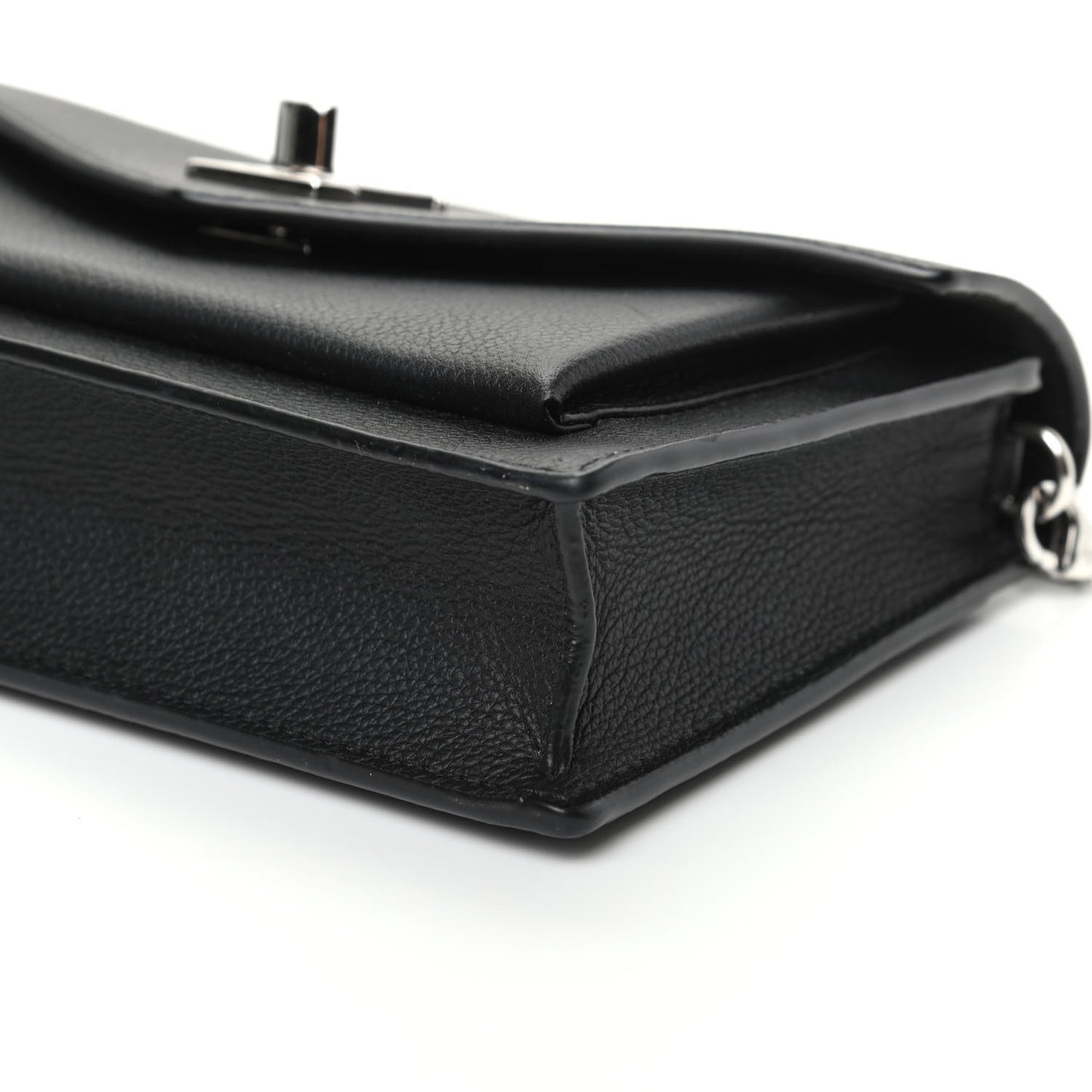 Soft Calfskin My Lockme Chain Pochette Black