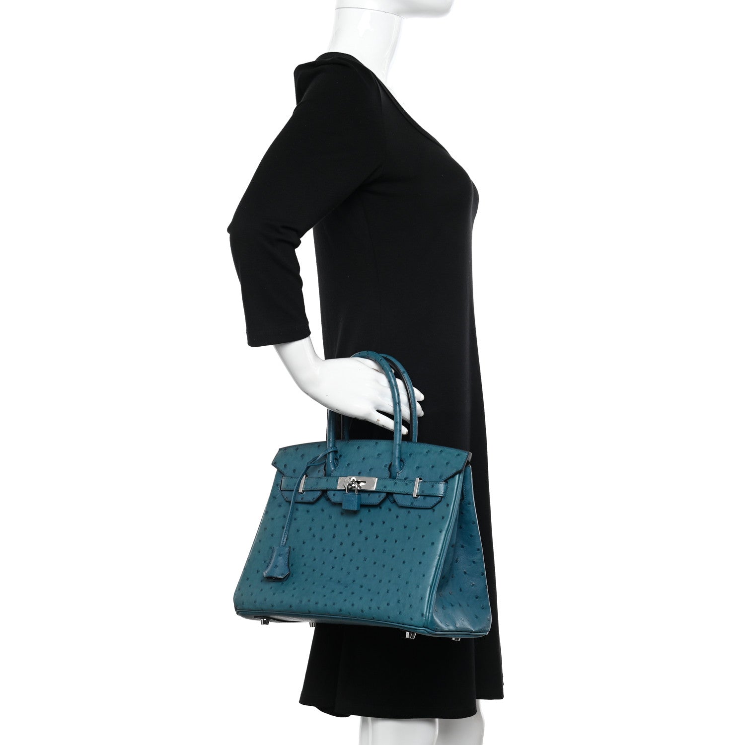 Hermes Ostrich Birkin 30 Cobalt 2 of 11