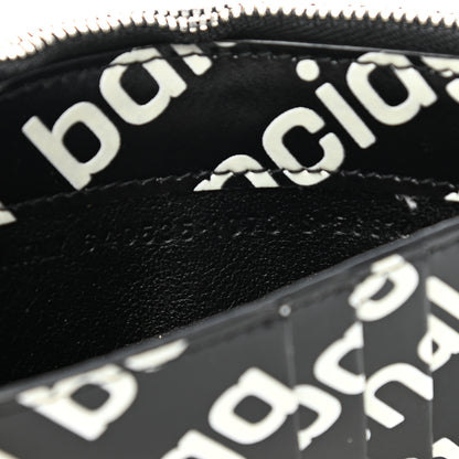 Balenciaga Calfskin Diagonal Logo Large Cash Long Coin Card Holder Black 8 of 9