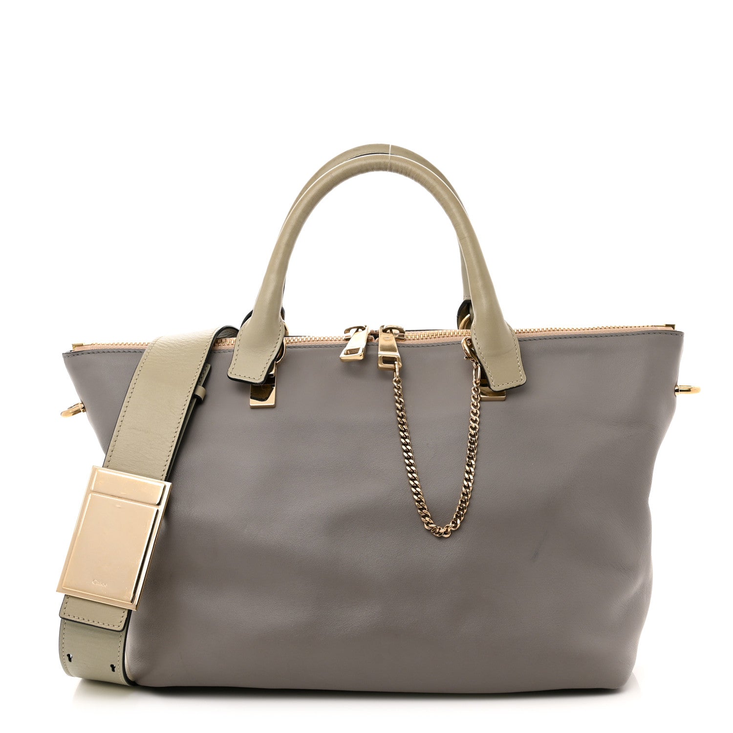 Chloe Smooth Calfskin Large Baylee Tote Cashmere Grey 1 of 19
