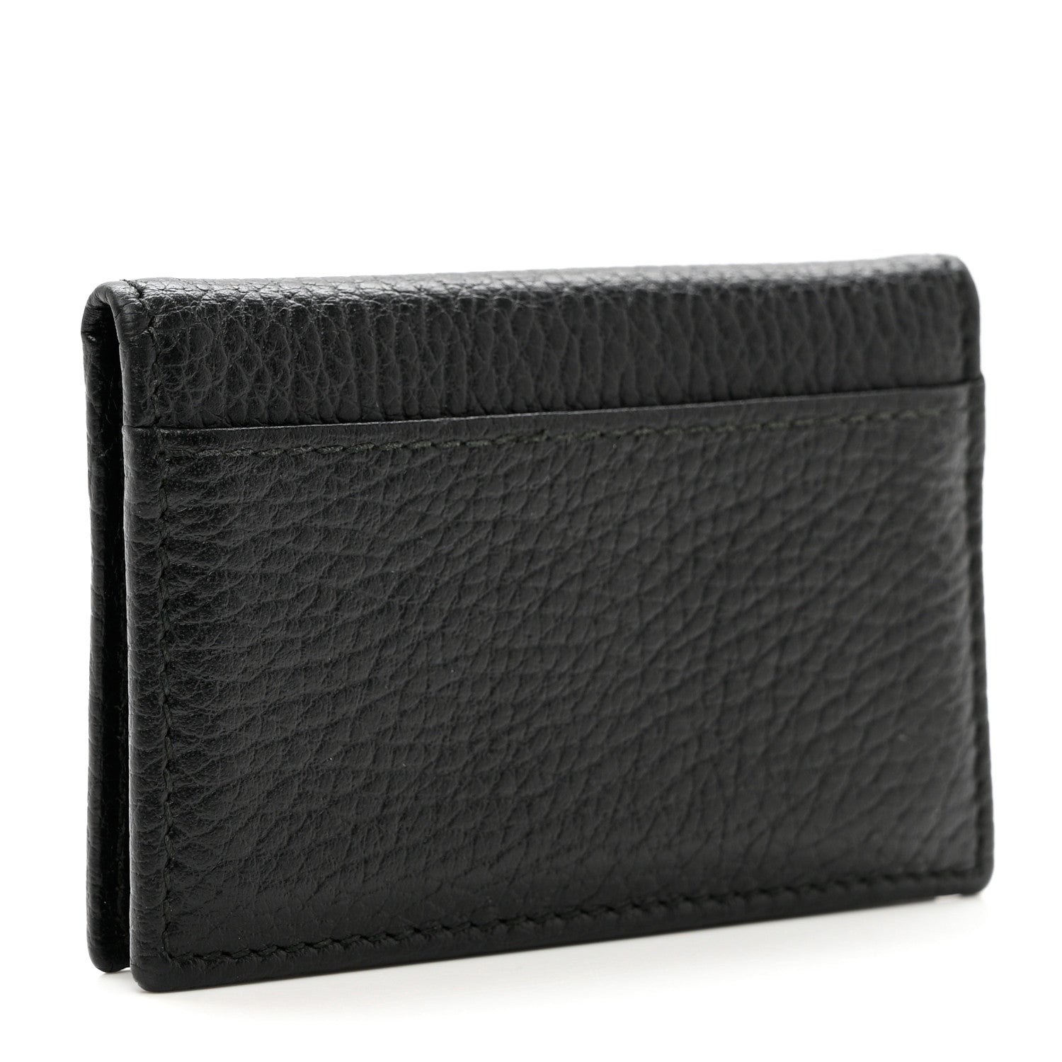 Gucci Pebbled Calfskin GG Marmont Card Case Black 3 of 7