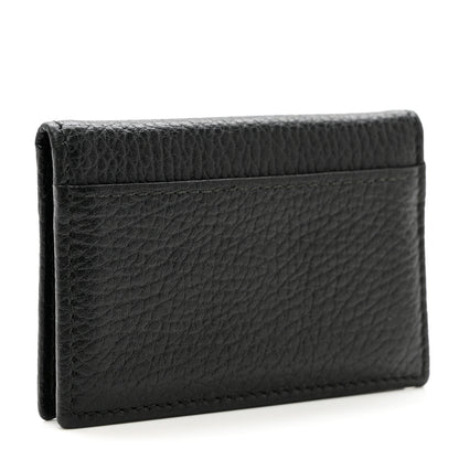 Gucci Pebbled Calfskin GG Marmont Card Case Black 3 of 7