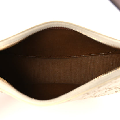 Celine Canvas Calfskin Ava Triomphe Shoulder Bag White 5 of 9