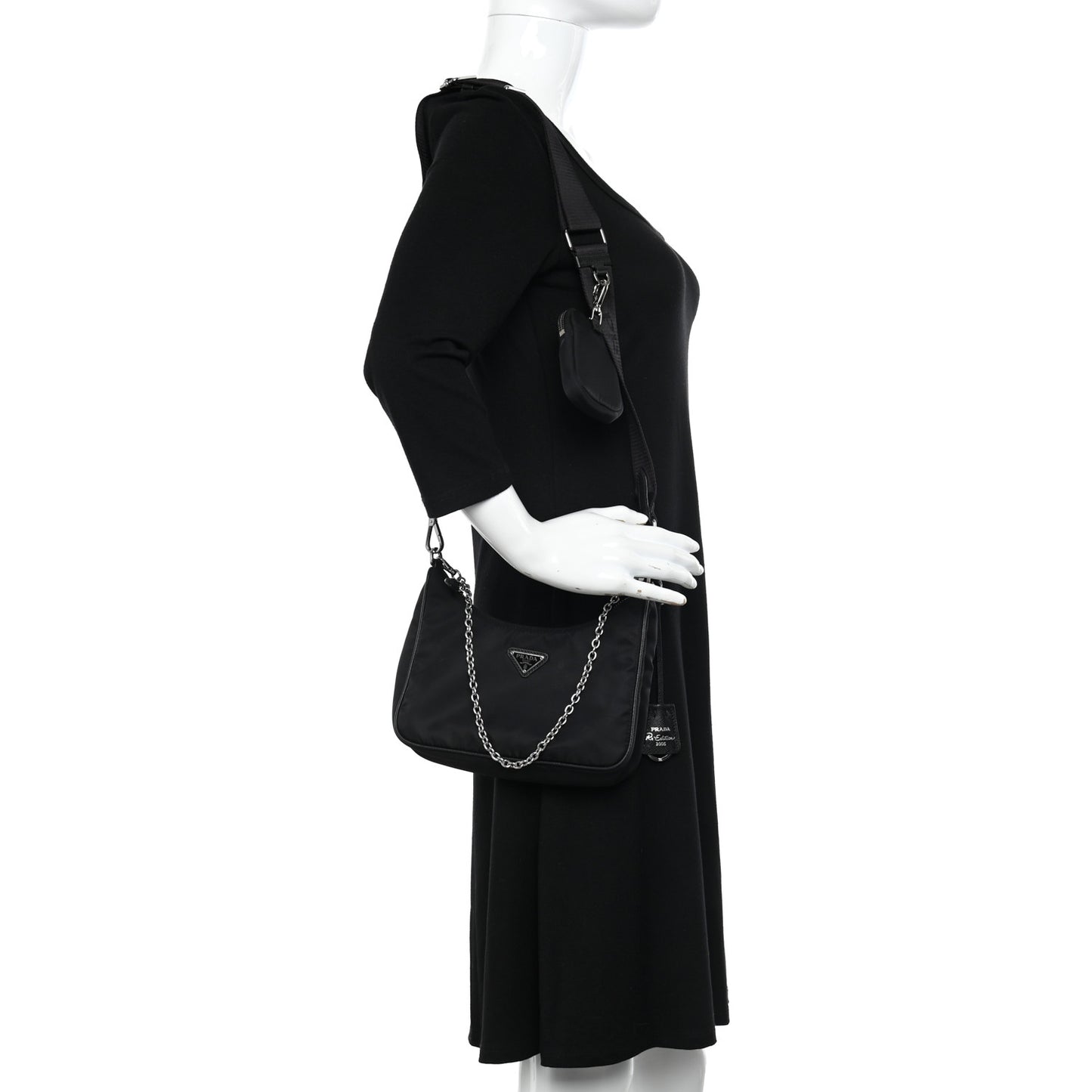 Nylon Re-Edition 2005 Shoulder Bag Black