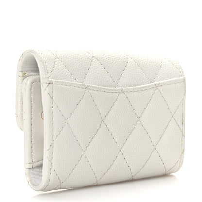 Chanel Caviar Quilted Classic 4 Key Holder Wallet White 3 of 8