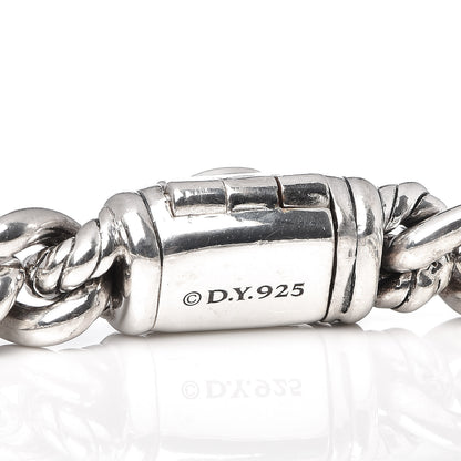 David Yurman Sterling Silver Diamond 7mm Petite Pave Curb Link Love ID Bracelet 4 of 4