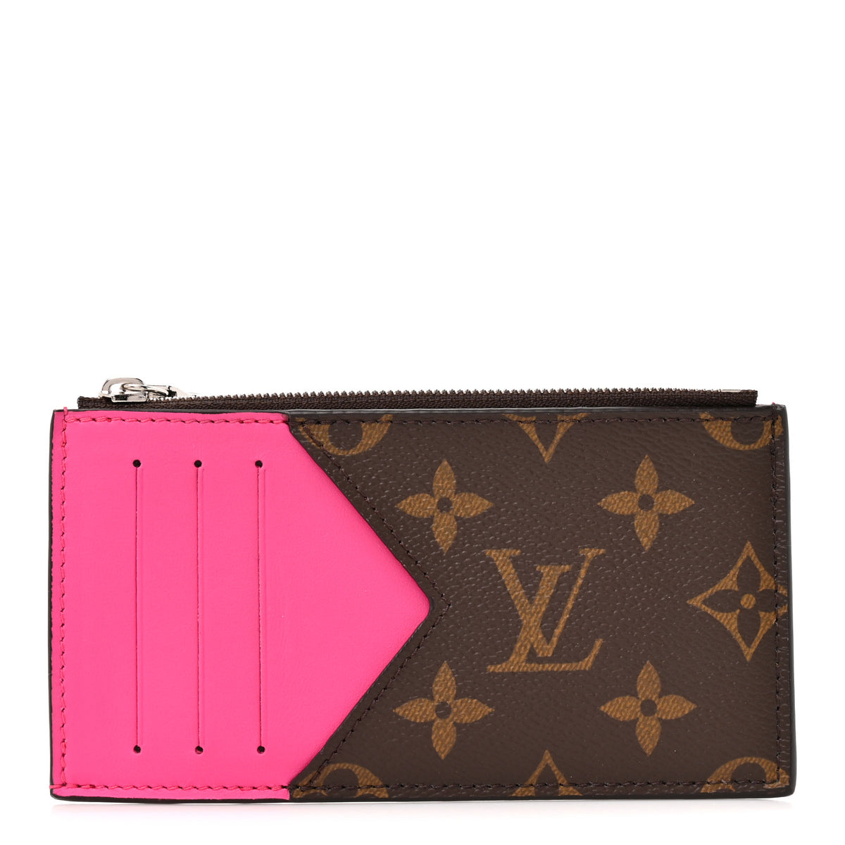 Monogram Calfskin Coin Card Holder Rose