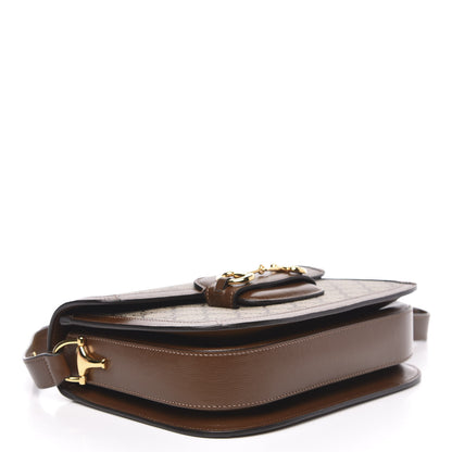 Gucci GG Supreme Monogram Horsebit 1955 Shoulder Bag Beige Brown Sugar 4 of 9