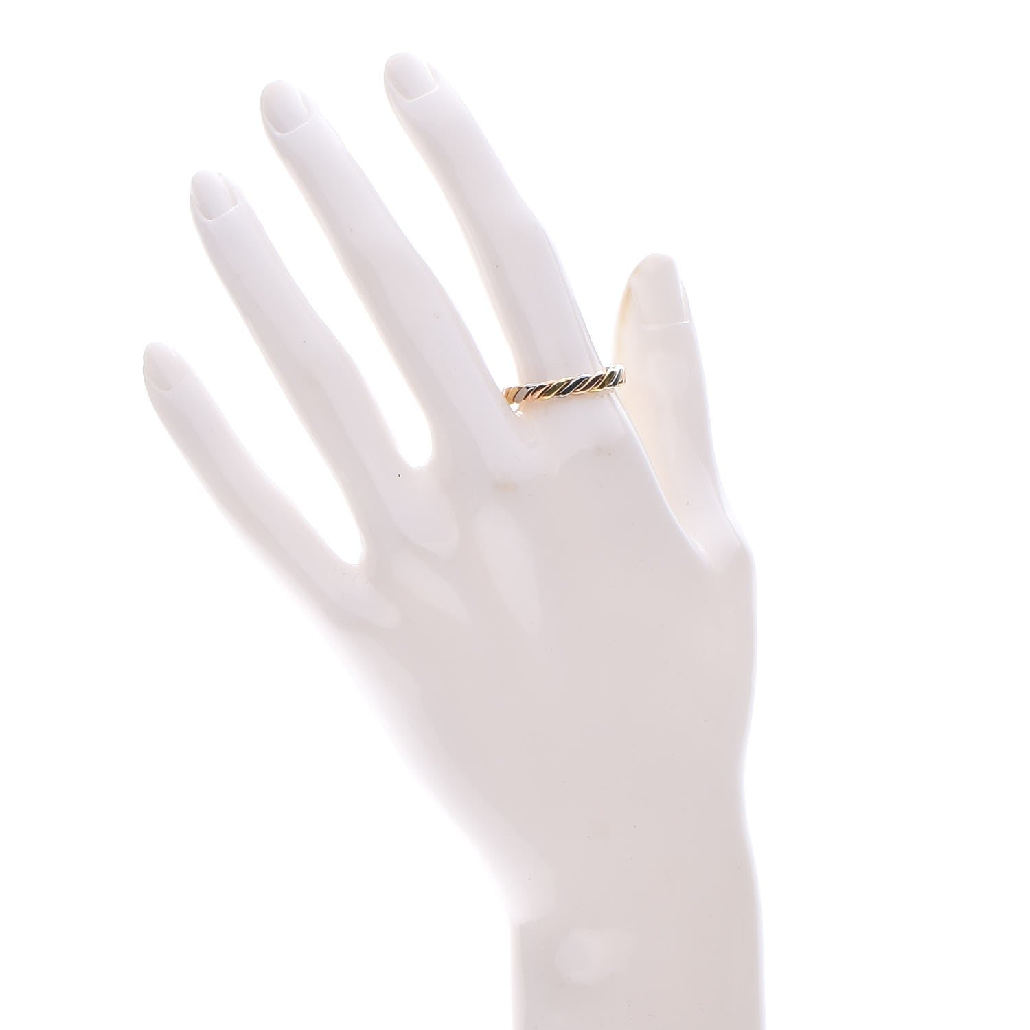 Christian Dior 18K Yellow Pink White Gold Twisted Ring 59 8.75 2 of 4