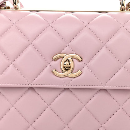 Chanel Lambskin Quilted Small Trendy CC Flap Dual Handle Bag Light Pink 8 of 13