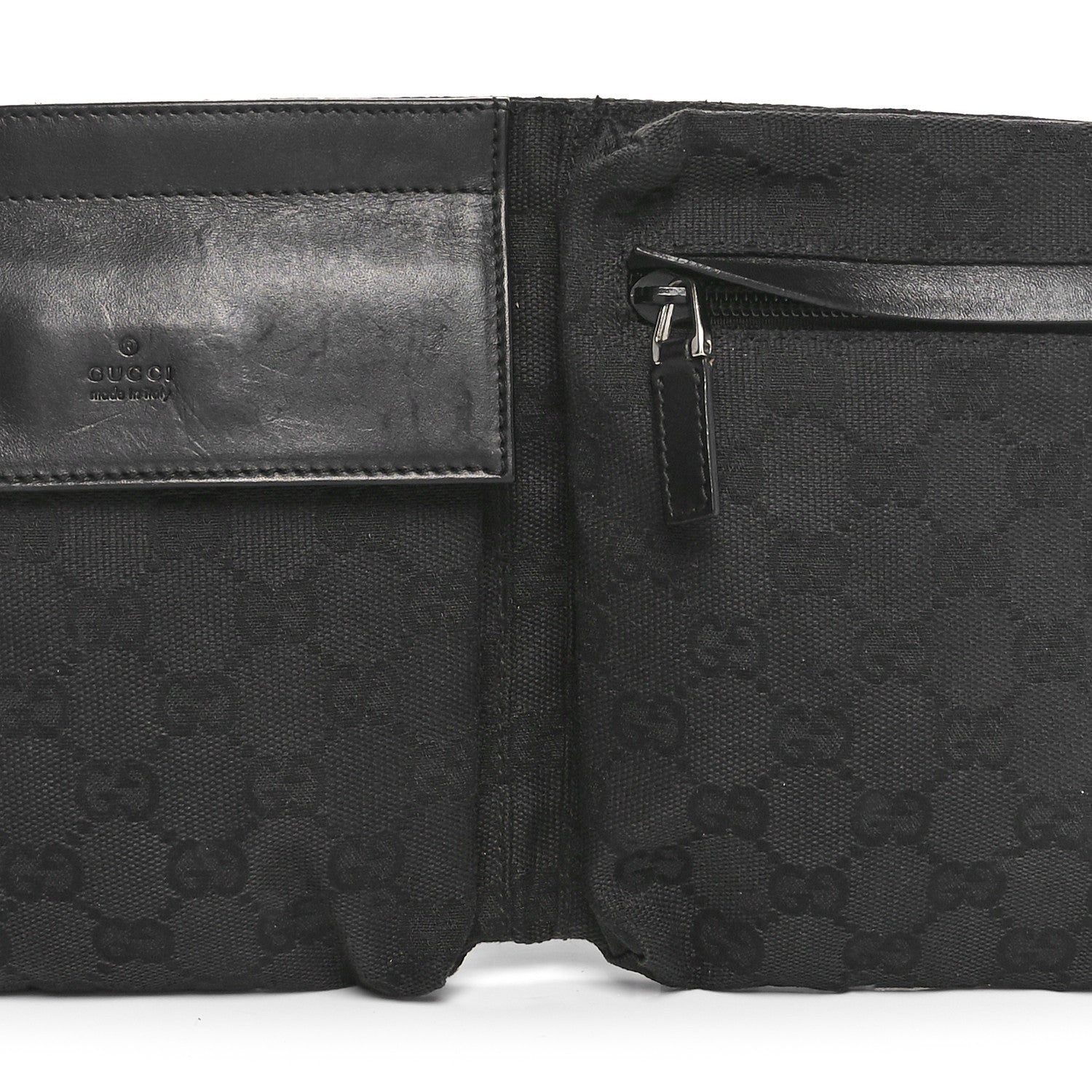 Gucci GG Monogram Double Pocket Belt Bag Black 9 of 11