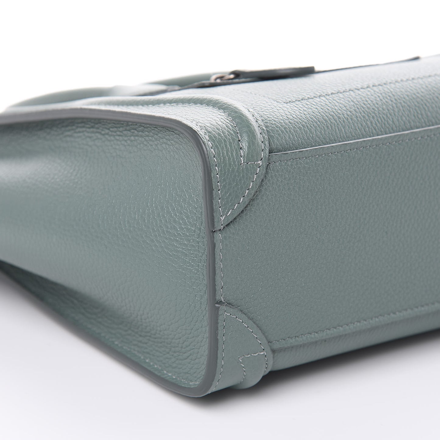 Drummed Calfskin Nano Luggage Celadon