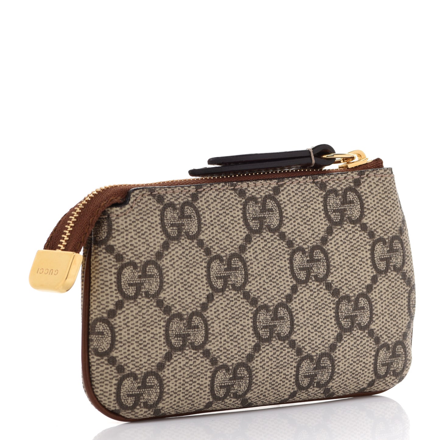 GG Supreme Monogram Key Case Brown