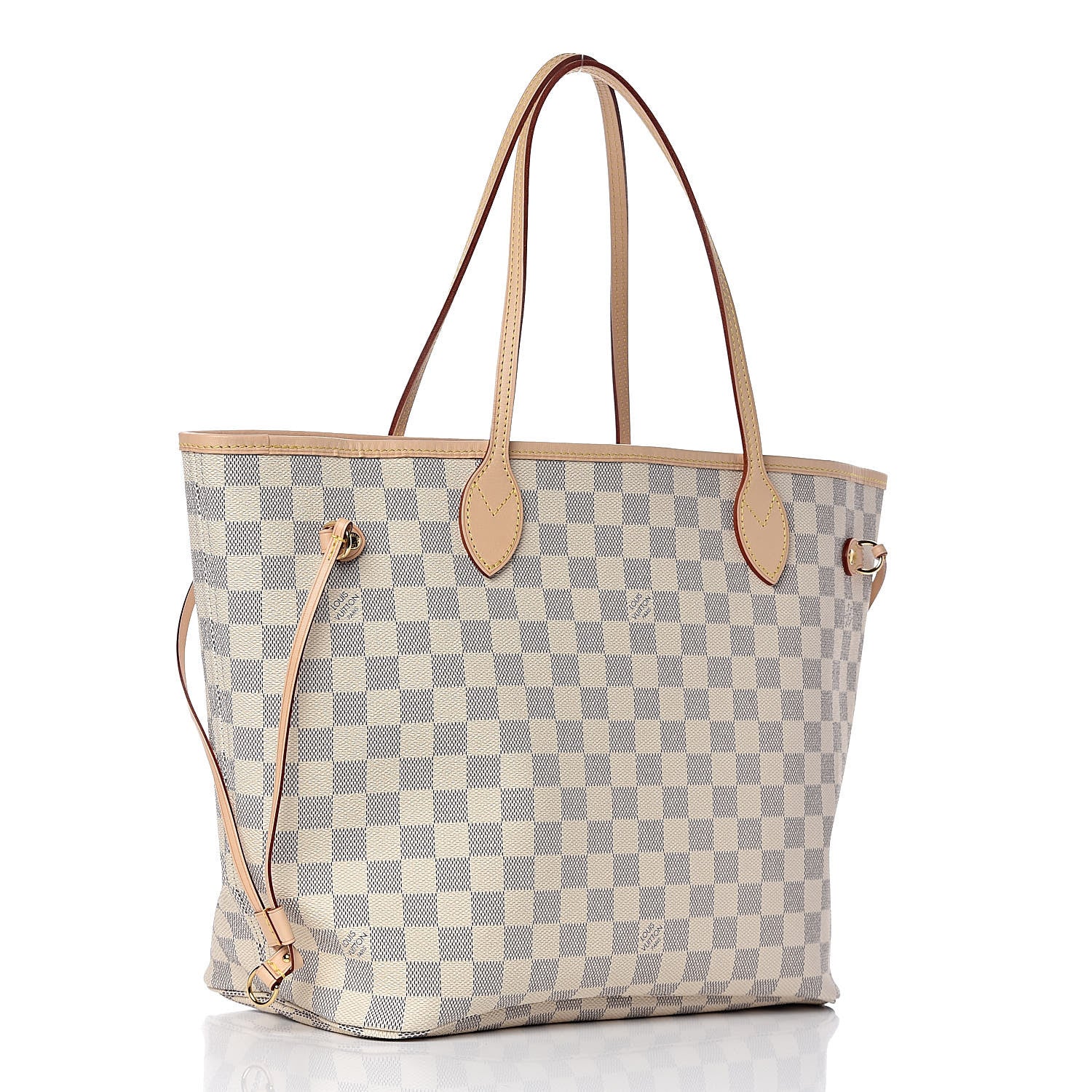 Louis Vuitton Damier Azur Neo Neverfull MM Rose Ballerine 4 of 12