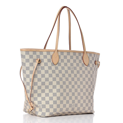 Louis Vuitton Damier Azur Neo Neverfull MM Rose Ballerine 4 of 12