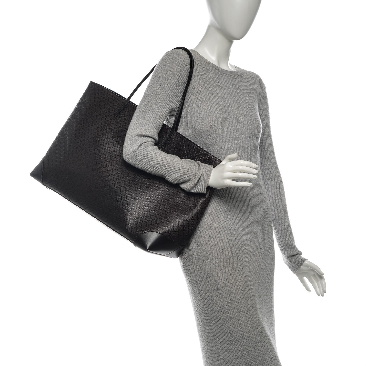Gucci Hilary Lux Bright Diamante Large Shopper Tote Testa di Moro 2 of 12