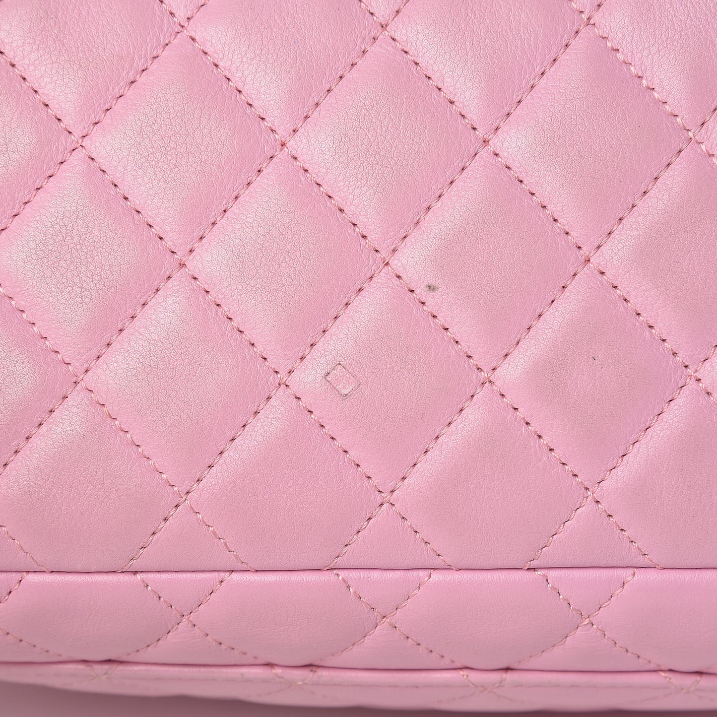 Calfskin Quilted Large Cambon Bowler Pink