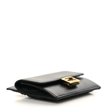 Fendi Nappa Matisse FF Embossed Fold Over Card Holder Wallet Black 4 of 7