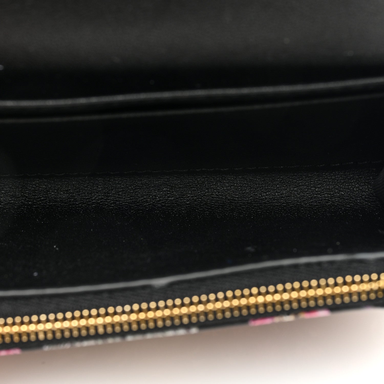 Christian Dior Calfskin Millefiori Printed Miss Dior Glycine Wallet Black 5 of 6