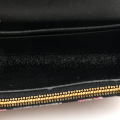 Christian Dior Calfskin Millefiori Printed Miss Dior Glycine Wallet Black 5 of 6