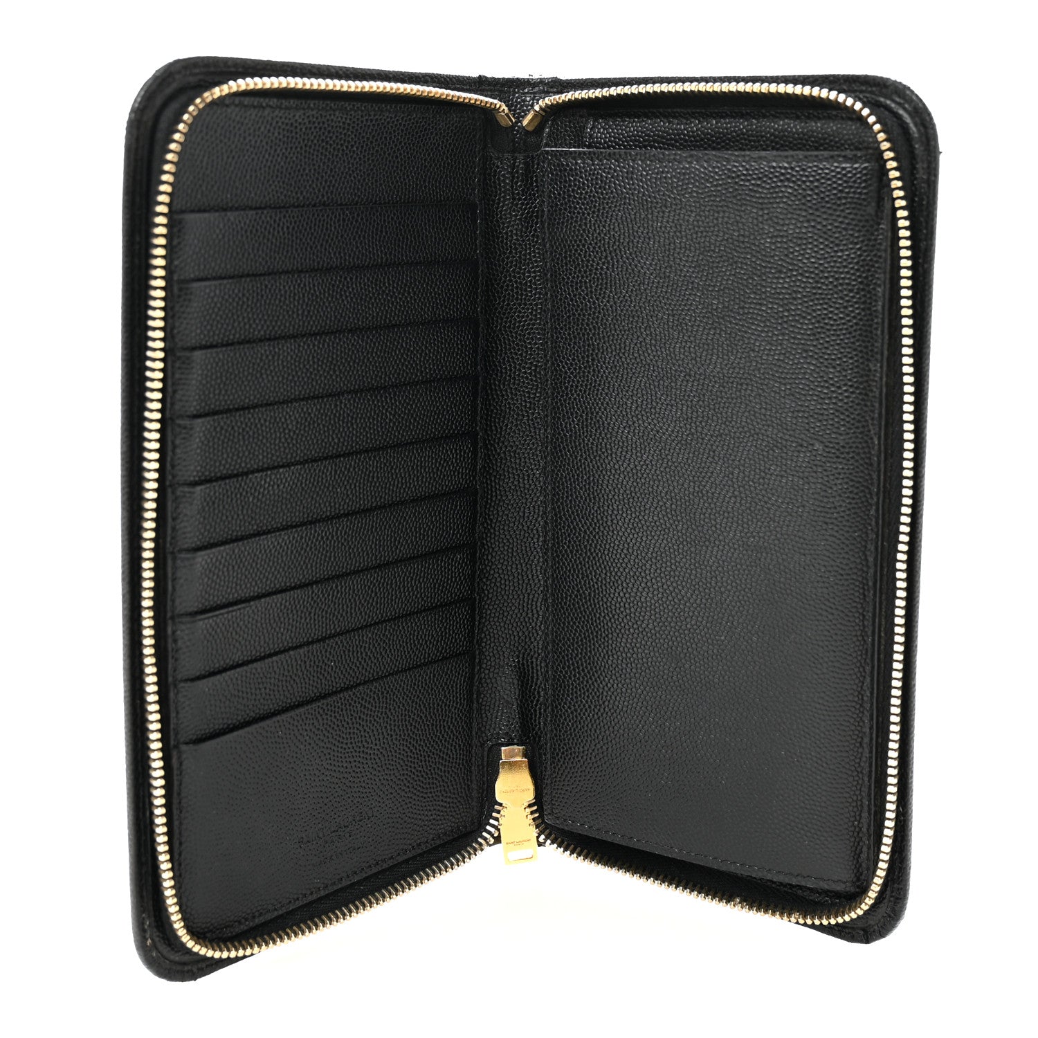 Saint Laurent Grain De Poudre Zip Around Travel Wallet Black 5 of 7