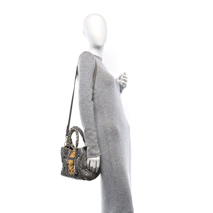 Miu Miu Nappa Matelasse Top Handle Satchel Fumo 3 of 15