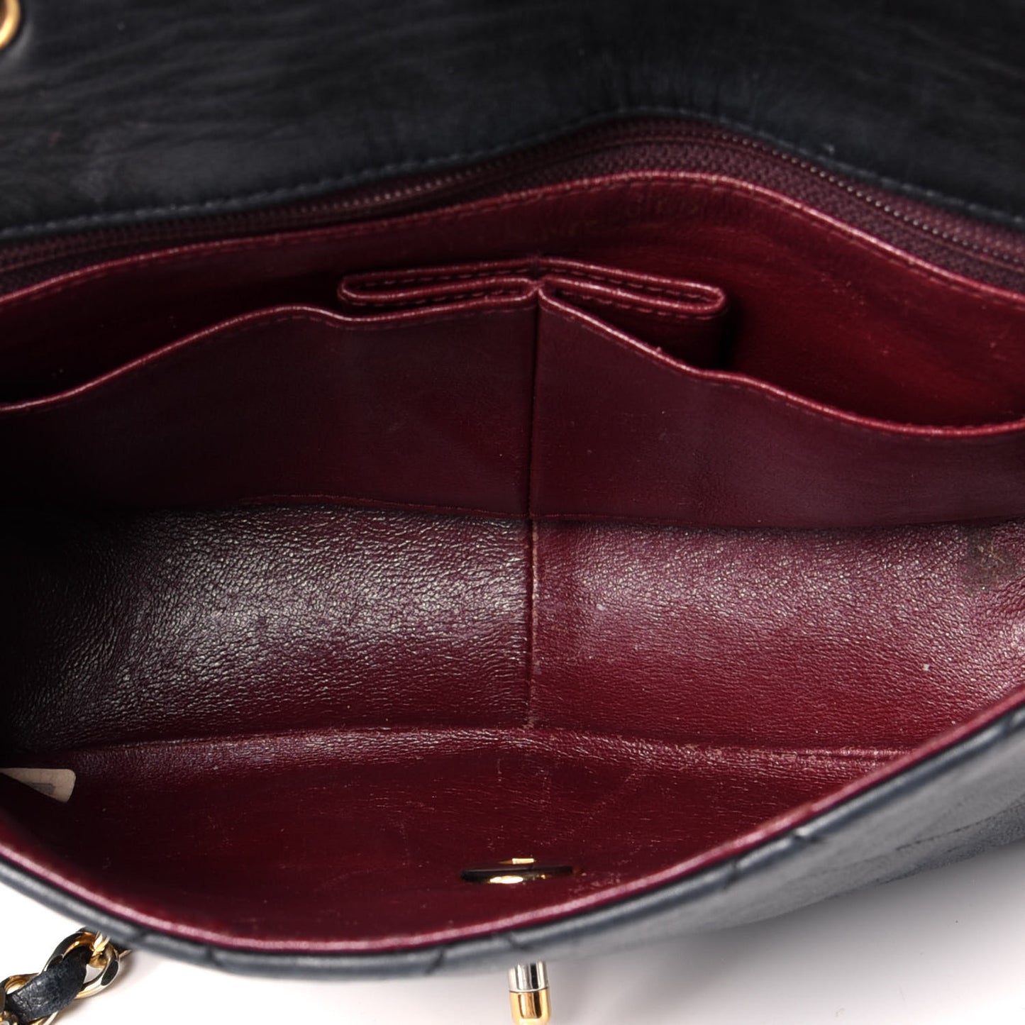 Lambskin Quilted Mini Square Flap Black
