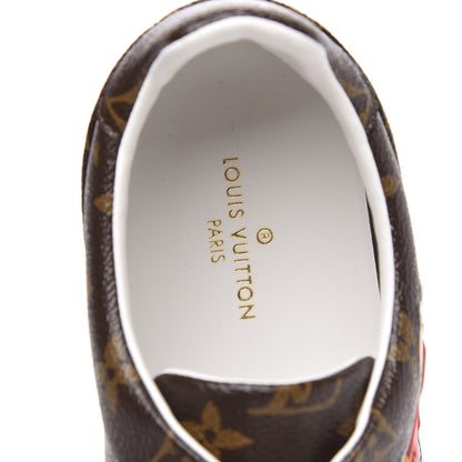 Louis Vuitton Calfskin Monogram LV Black Heart Sneakers 41 Cacao 8 of 9