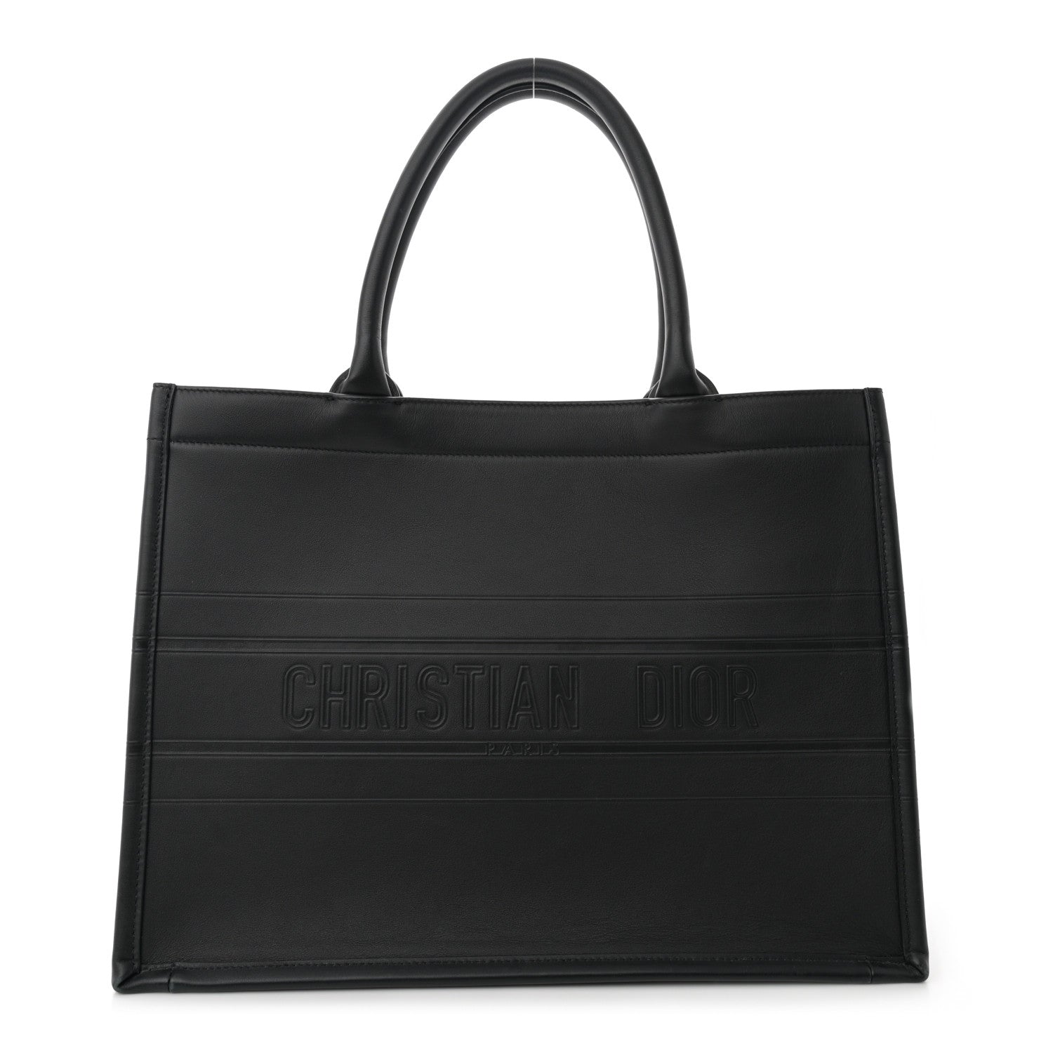 Christian Dior Calfskin Embossed Medium Book Tote Black 1 of 11