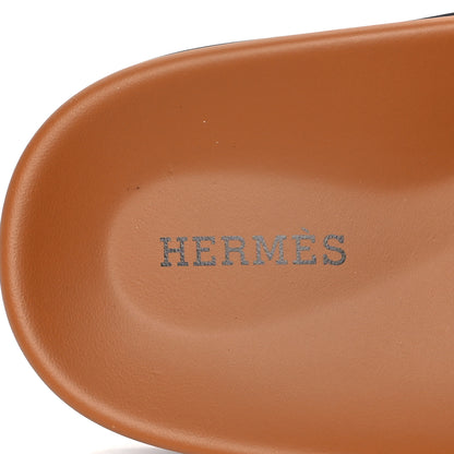 Hermes Calfskin Mens Chypre Sandals 42 Gold 7 of 9