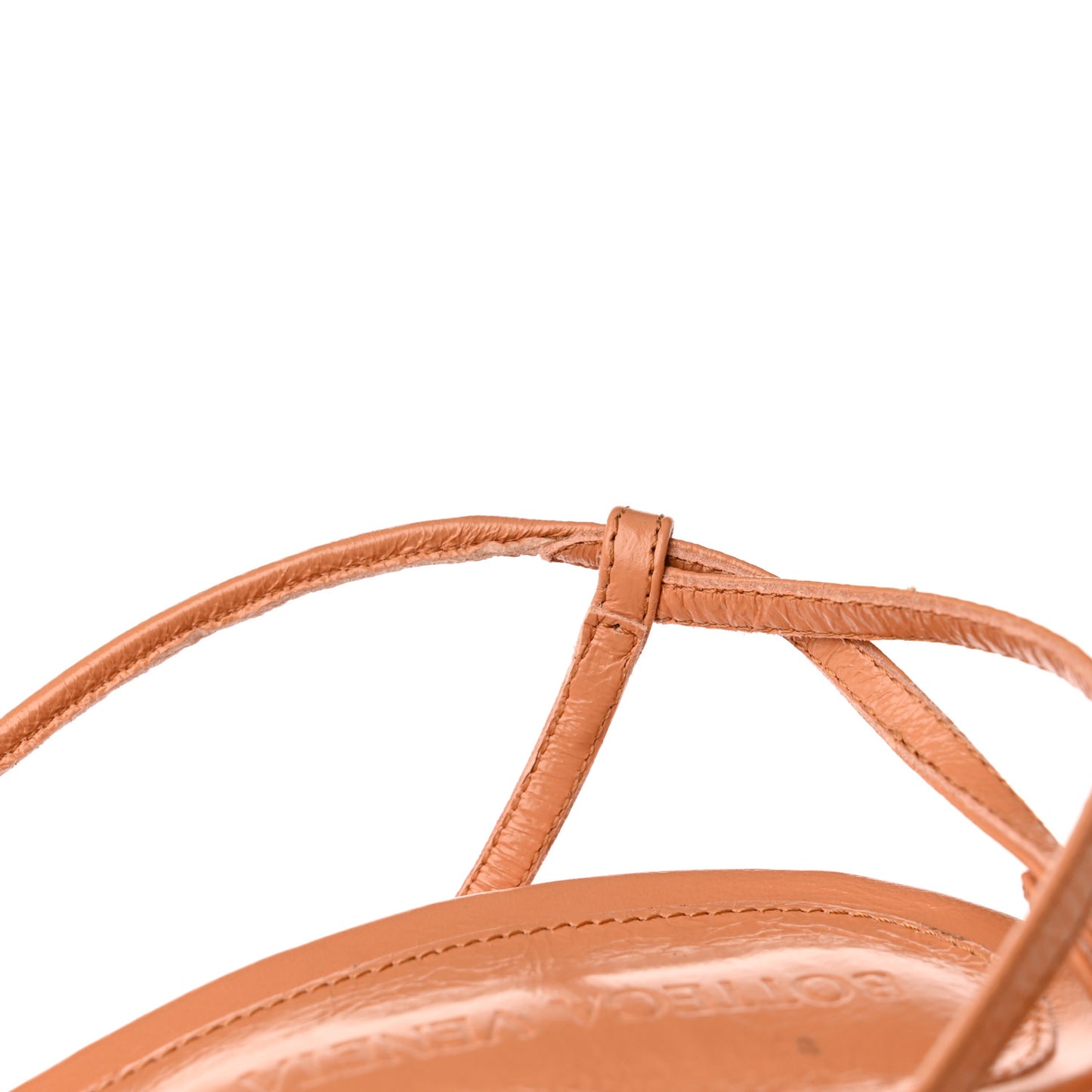 Crush Calfskin The Line 90mm Sandals 38 Clay
