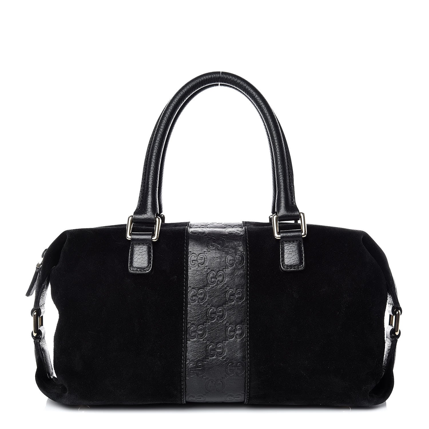 Gucci Suede Guccissima Small Boston Black 1 of 20