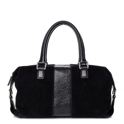 Gucci Suede Guccissima Small Boston Black 1 of 20